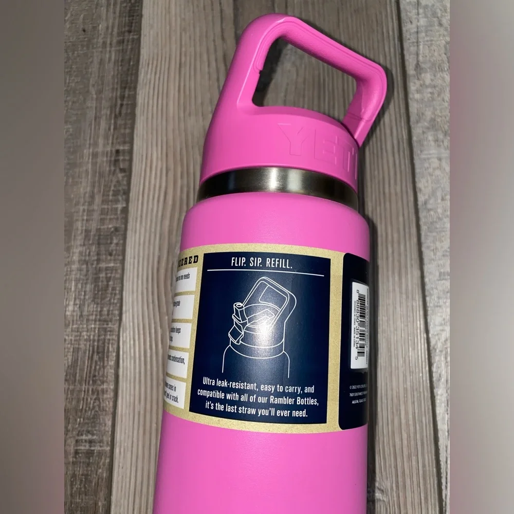 NEW YETI Rambler 26oz Stainless Steel Vacuum Insulated Bottle Wildflower Fuchsia - Picture 3 of 7